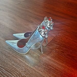 Gianmarco Lorenzi silver heels